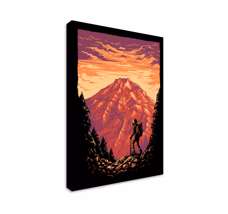 Wandbilder landschaft bergwanderung abenteuer - TenStickers