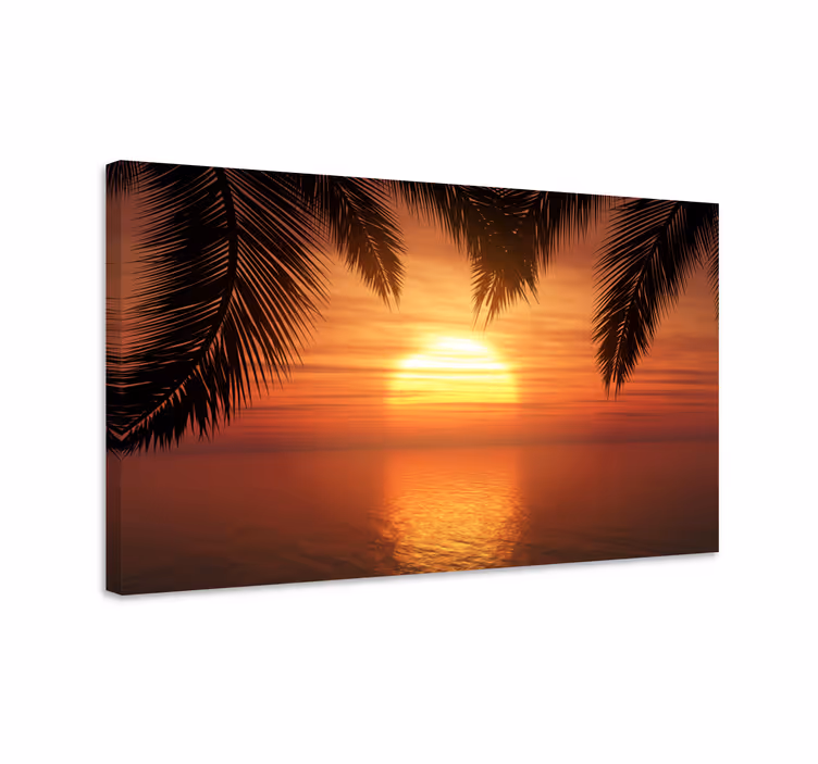 Leinwand über Bett Sonnenuntergang - TenStickers