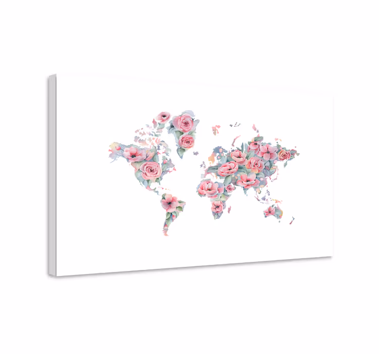 Leinwandbild florales weißes design - TenStickers