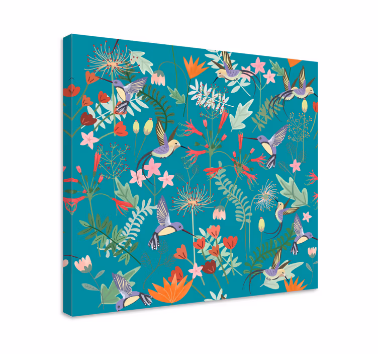 Leinwandbild Vogel Kolibri-muster - TenStickers