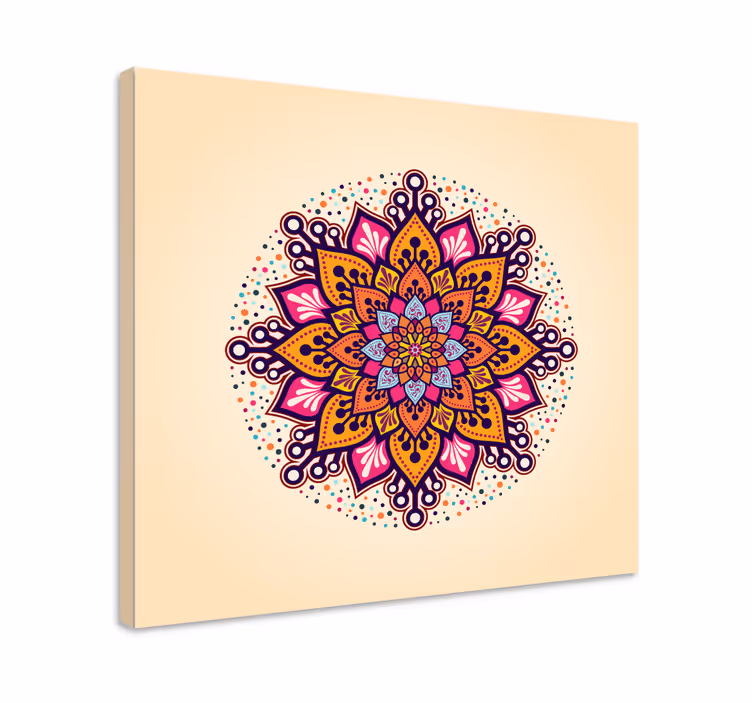 Mandala Wandbilder Regenbogen beige - TenStickers