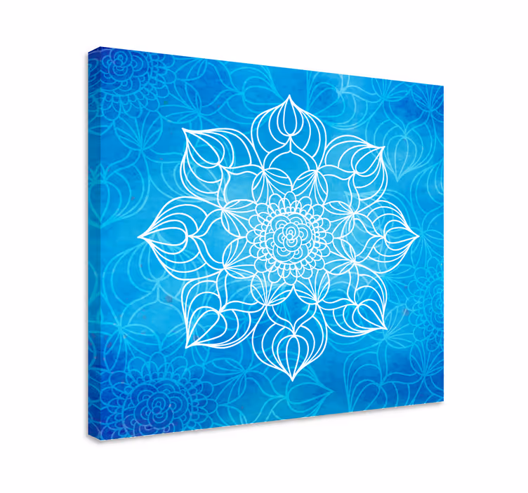 Mandala Wandbilder Blauer farbspritzer - TenStickers