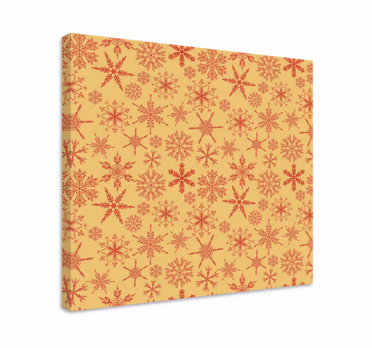 Wandbilder landschaft schneeflocken muster - TenStickers