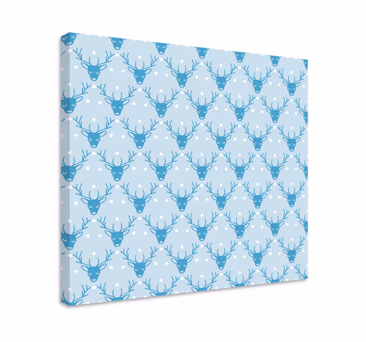 Hirsch bild leinwand winterhirsch muster - TenStickers