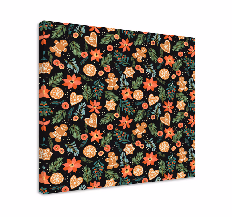 Wandbild tier mit lebkuchen feiertagsmustern - TenStickers