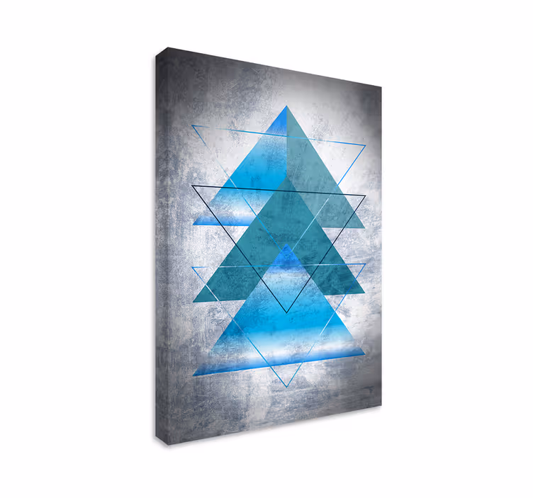 Geometrische wandbilder in blauformen - TenStickers