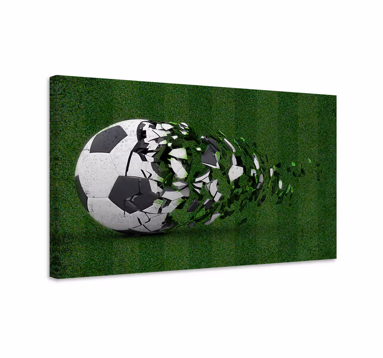 Leinwandbild Teenager Fußballfeld - TenStickers