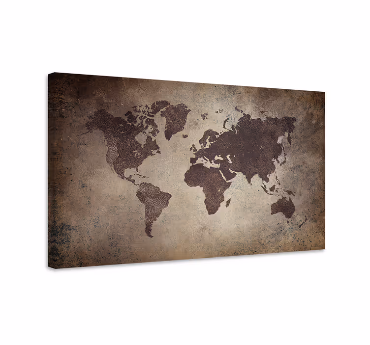 weltkarte leinwand Mapamundi vintage - TenStickers