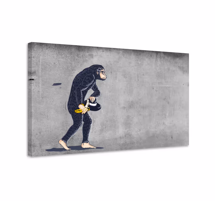 Kunst auf Leinwand Banksy affe mit banane - TenStickers