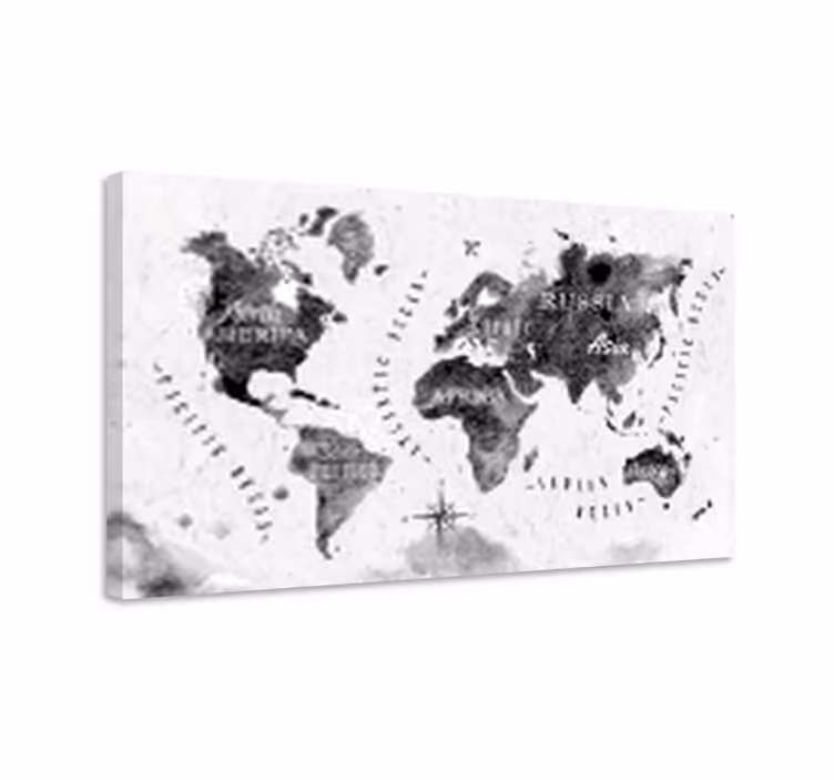 weltkarte leinwand Farbspritzer - TenStickers