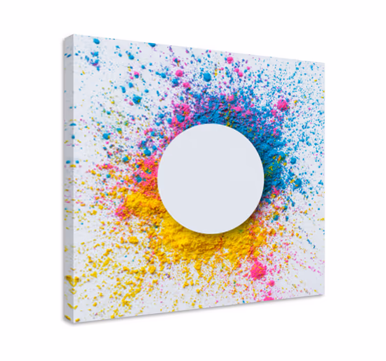 Kunst auf Leinwand Kreis spritzen - TenStickers