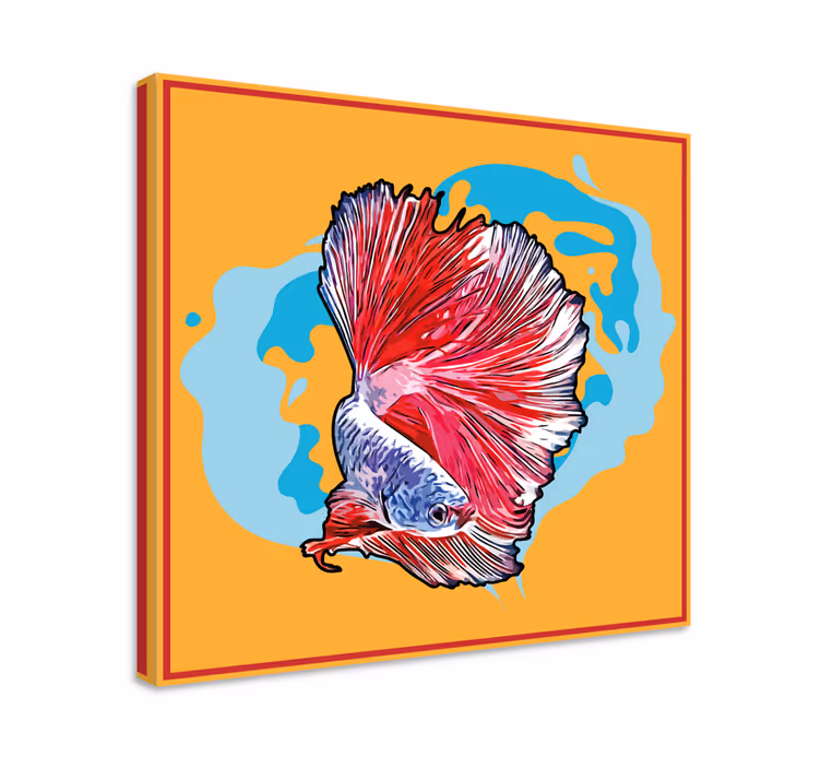 Wandbild Fische Abstrakte Farben - TenStickers