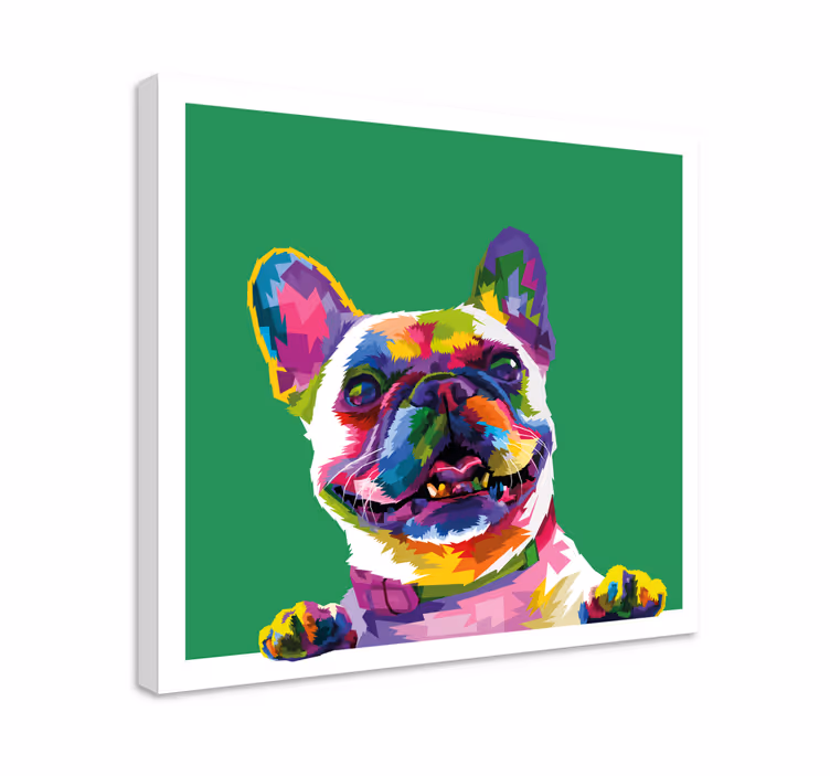 Wandbilder Hunde Regenbogen der französischen bulldogge - TenStickers