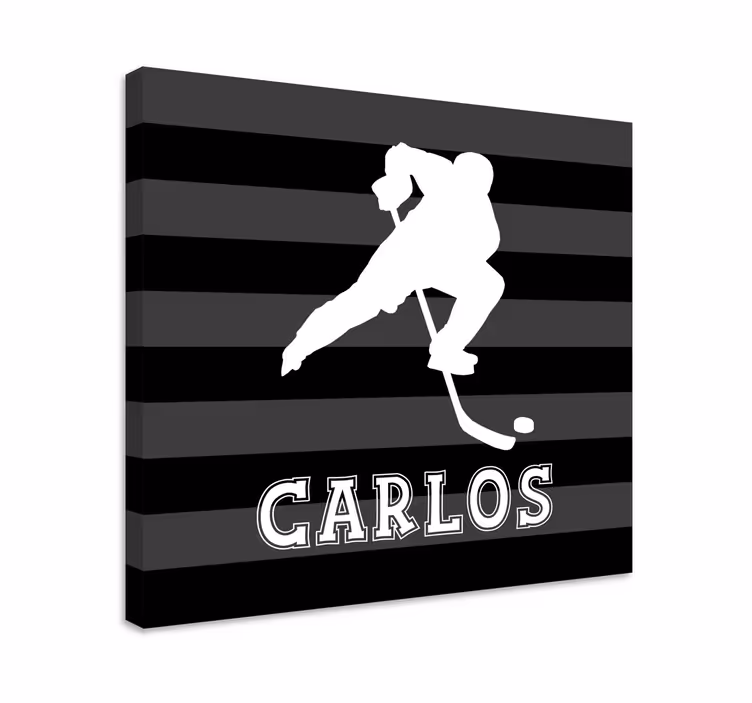 Leinwandbild Sport hockeyspieler mit namen - TenStickers
