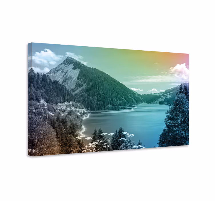 Wandbilder landschaft bergseeansicht - TenStickers