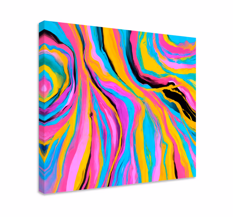 Kunst auf Leinwand Abstrakte kunstfarben spritzen - TenStickers