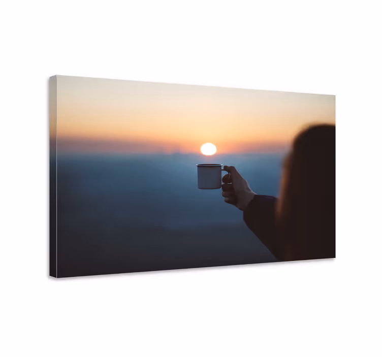Leinwandbild hand mit tasse - TenStickers