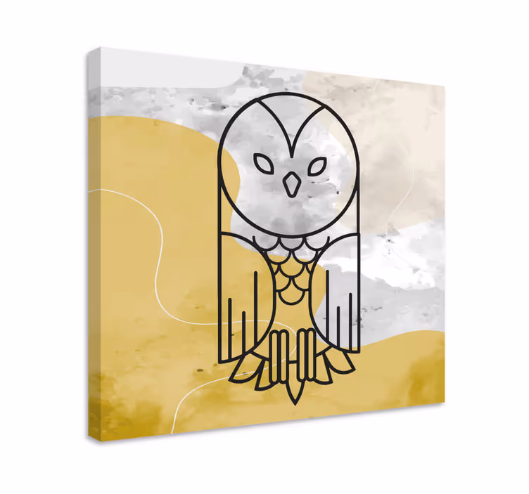 Wandbild tier minimalistische eule silhouette - TenStickers