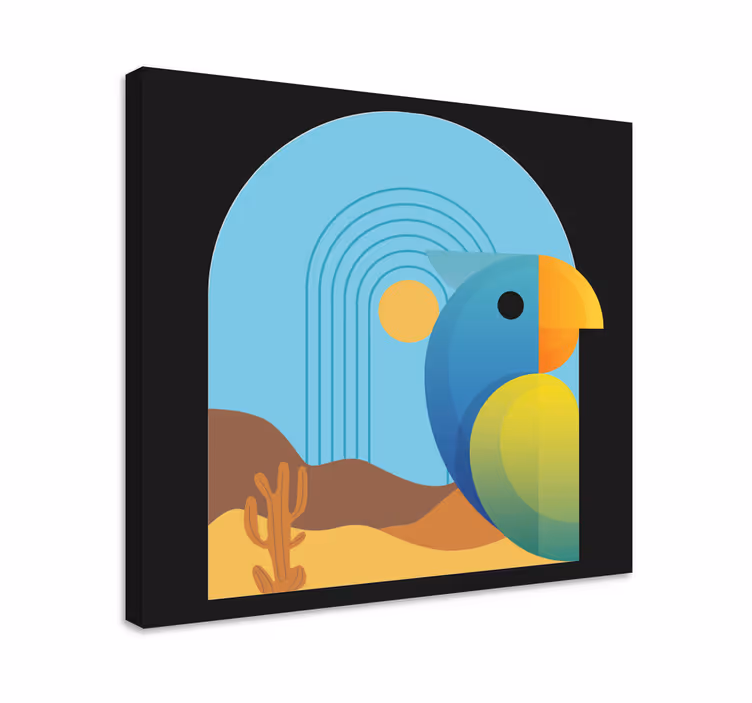 Wandbild Tier lebendiges papageienporträt - TenStickers