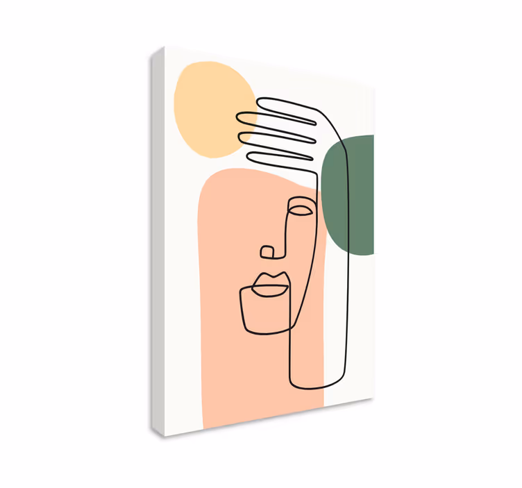 Kunst auf Leinwand Moderne minimalistische strichzeichnungen - TenStickers