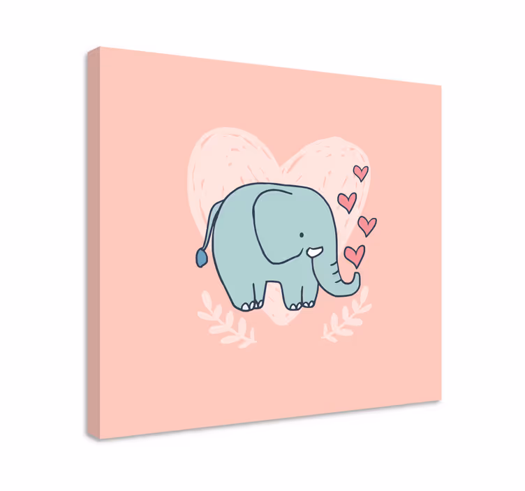 Wandbild elefant süße elefantenliebe - TenStickers