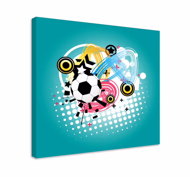 Leinwandbild sport fußballball aktion - TenStickers