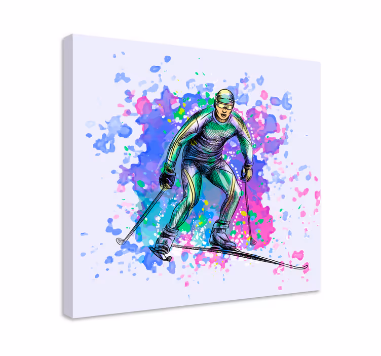 Leinwandbild sport skifahren action szene - TenStickers