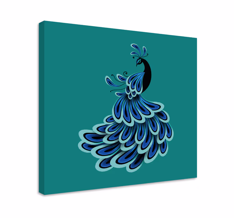 Leinwandbild Vogel Prächtiger pfau - TenStickers