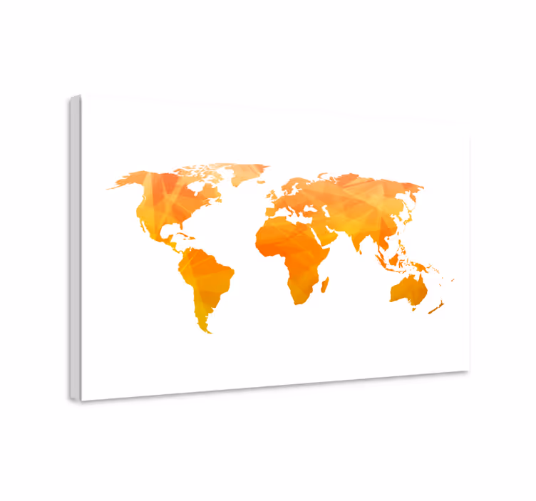 weltkarte leinwand Abstrakte form - TenStickers
