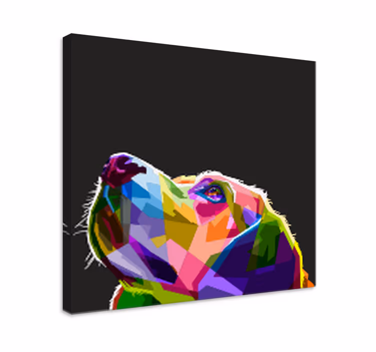 Wandbilder Hunde Regenbogenhund - TenStickers