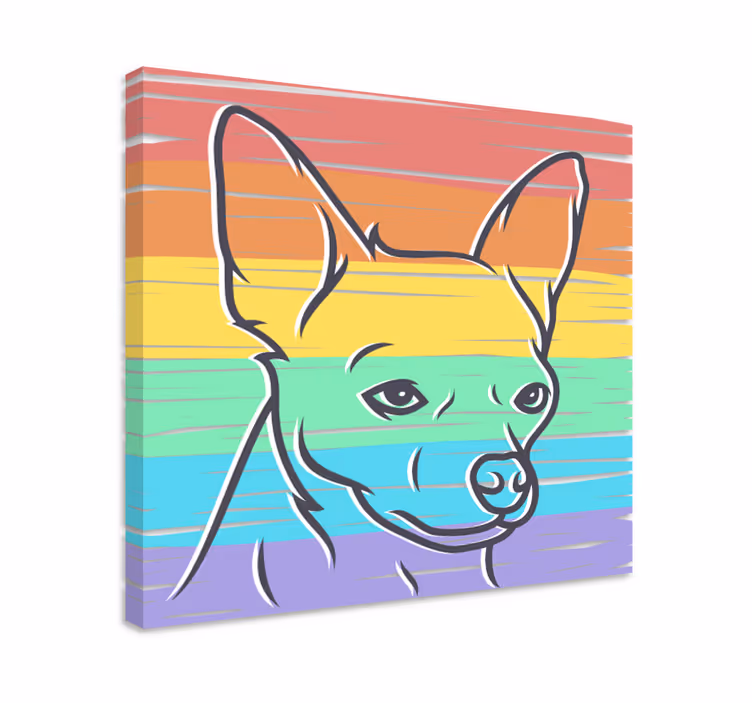 Wandbilder hunde im stilisierten porträt - TenStickers
