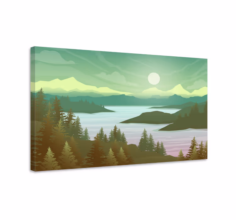 Wandbild Baum Fluss und natur - TenStickers