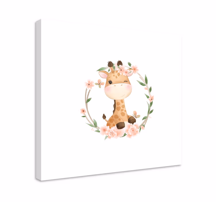 Wandbild tier mit niedlichem giraffenmotiv - TenStickers