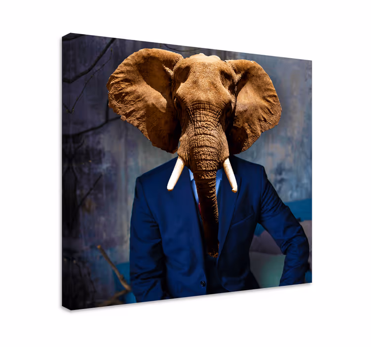Wandbild elefant kopfporträt - TenStickers