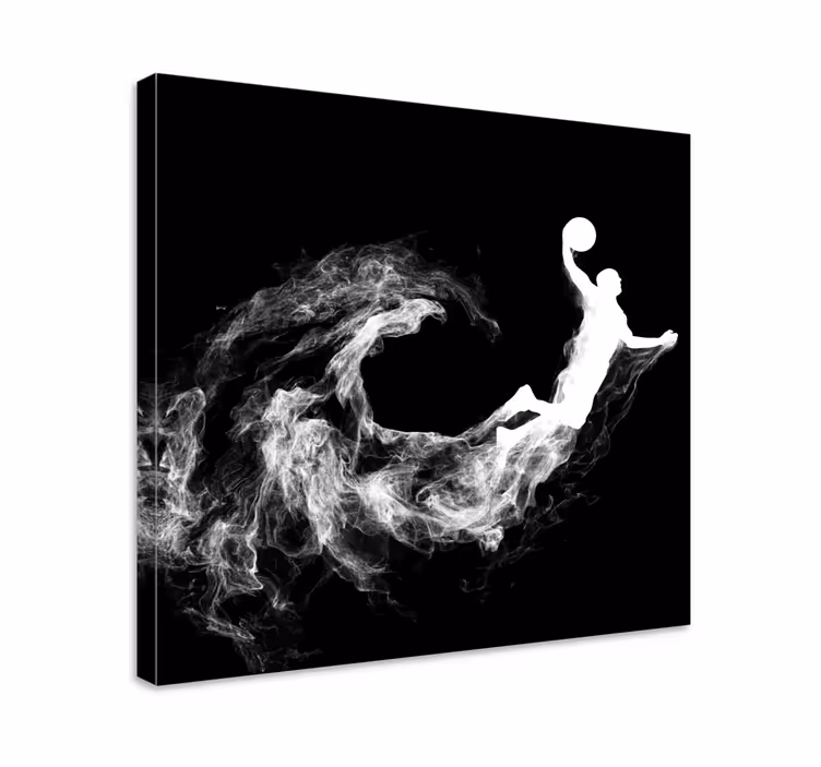 Leinwandbild Teenager Coole basketball-silhouette - TenStickers