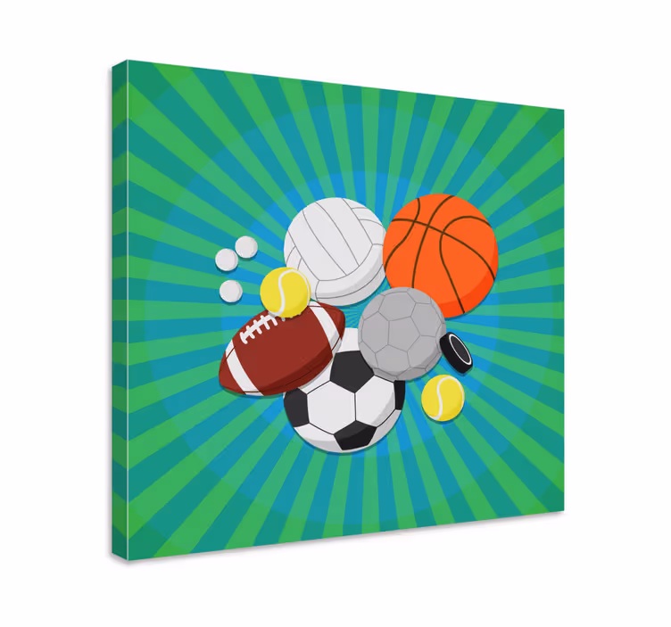 Leinwandbild für Zuhause Sportbälle - TenStickers