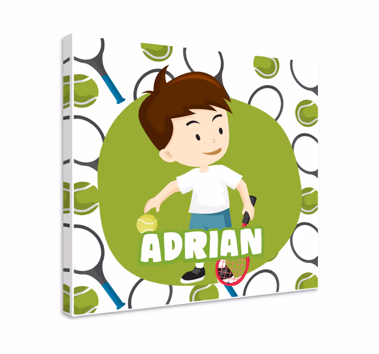 Leinwandbild Kinder personalisierter aufschlag-tennisball - TenStickers