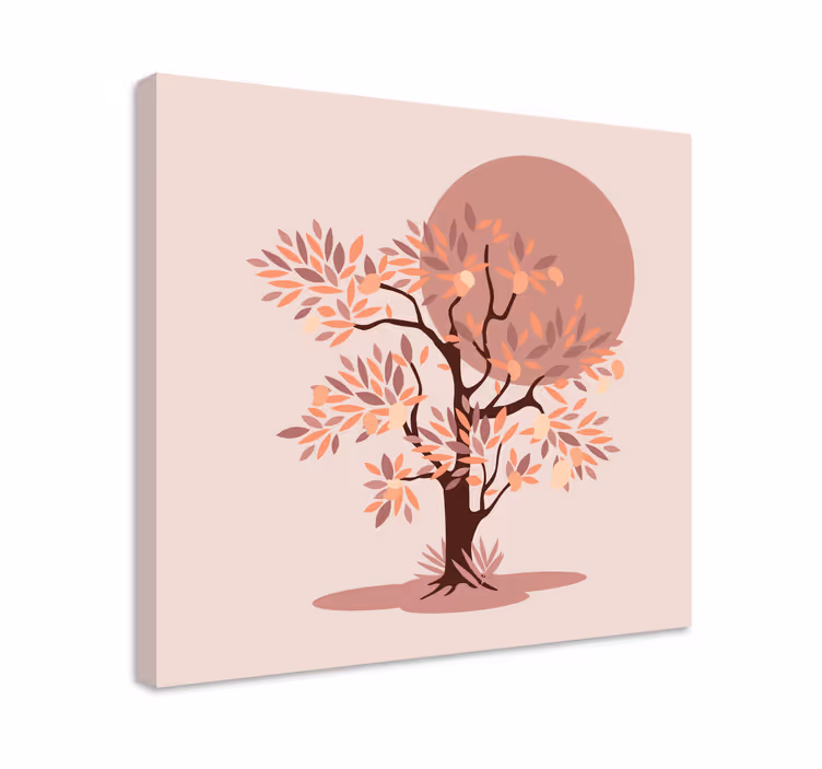 Wandbild baum herbstbaum silhouette - TenStickers