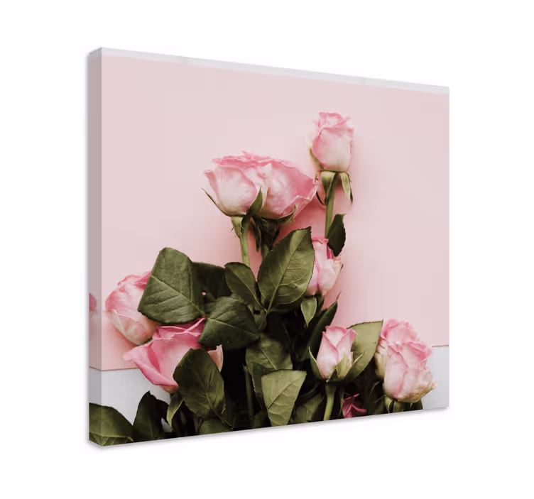 Leinwandbild rosa rosen arrangement - TenStickers