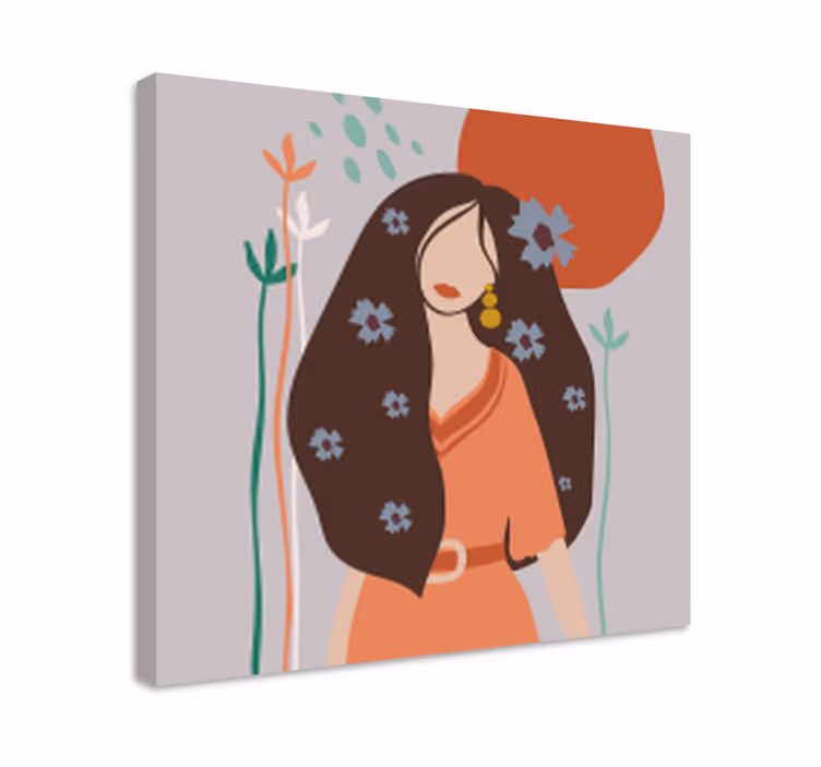 Leinwandbild schickes frauenporträt - TenStickers