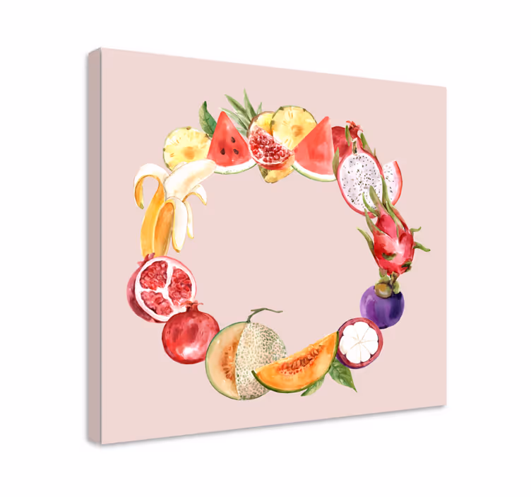 Leinwandbild Obst kreisförmige anordnung - TenStickers