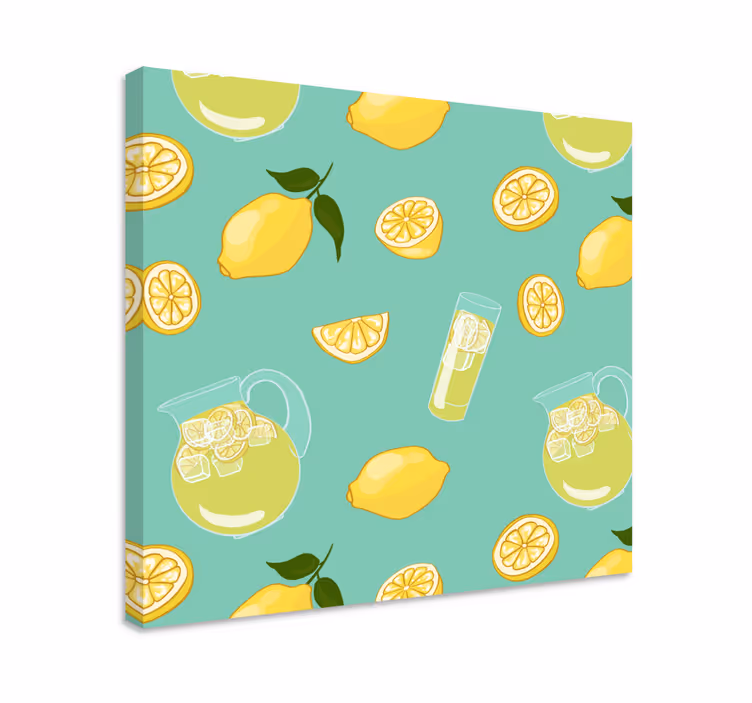 Leinwandbild obst erfrischende limonade motive - TenStickers