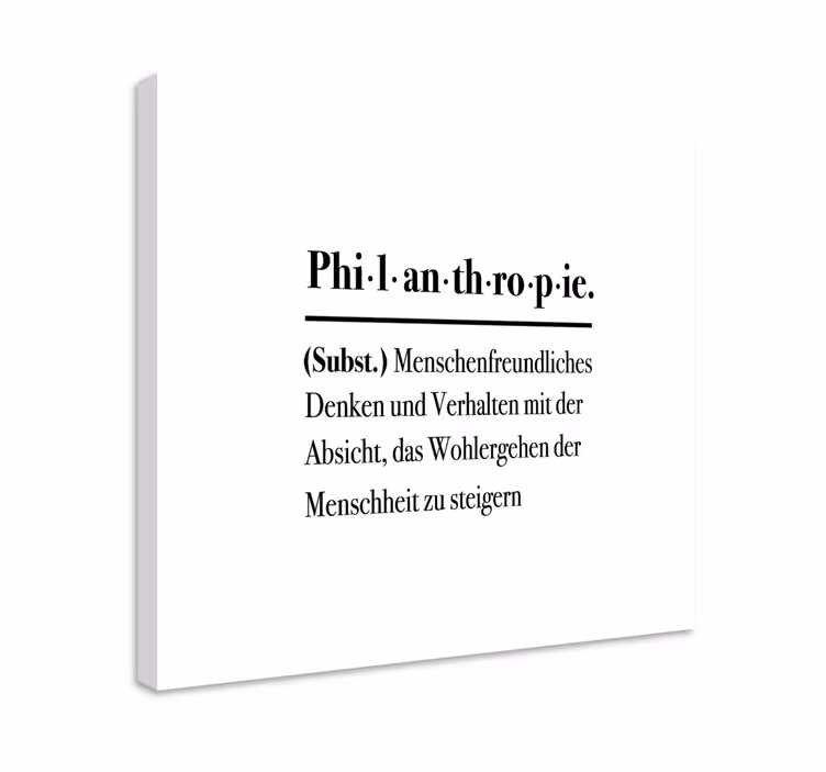 Wandbilder Motivation Philanthropie - TenStickers