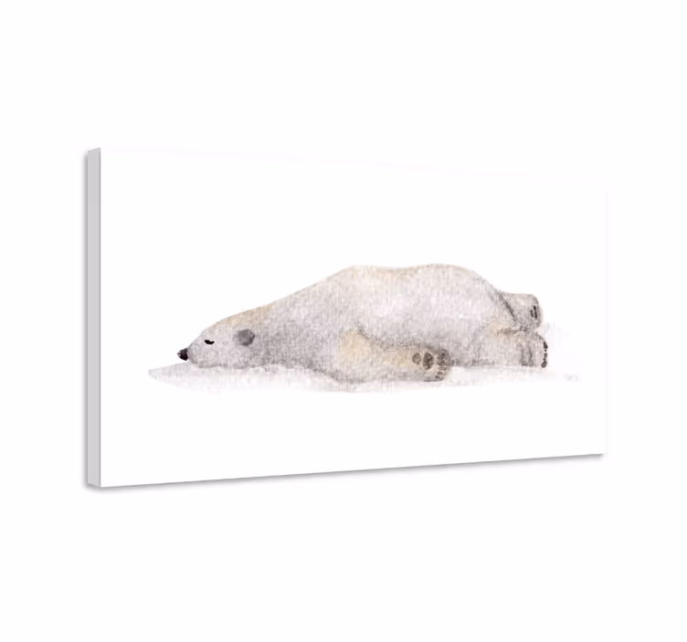 Leinwandbild skandinavisch Abstrakter schlafender bär - TenStickers