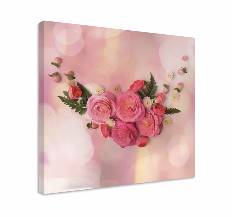 Leinwandbild pinkes blumenbouquet - TenStickers