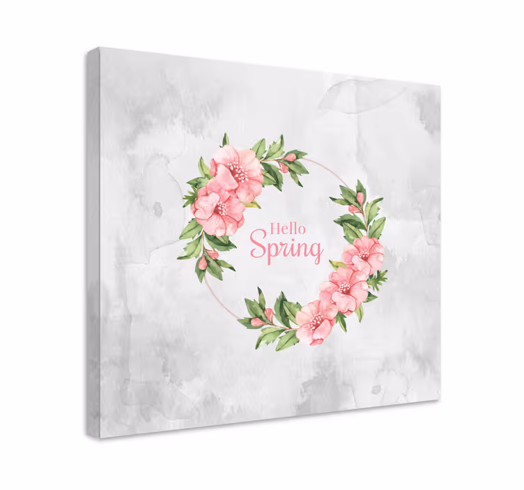 Leinwandbild floraler kreis gruß - TenStickers