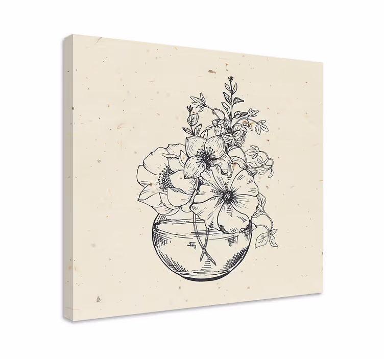 Leinwandbild blumenschalenarrangement - TenStickers