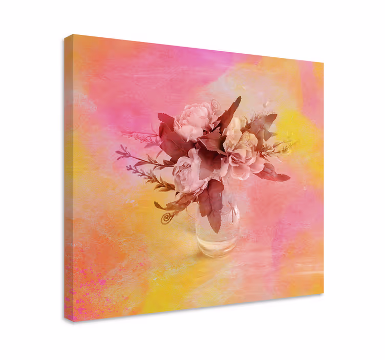 Leinwandbild romantisches blumenarrangement - TenStickers