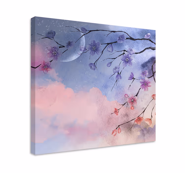 Leinwandbild Blume Zarte kirschblüten - TenStickers