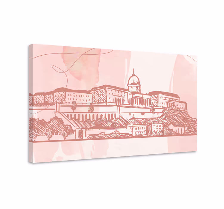 Leinwandbild historische stadtumrisse - TenStickers